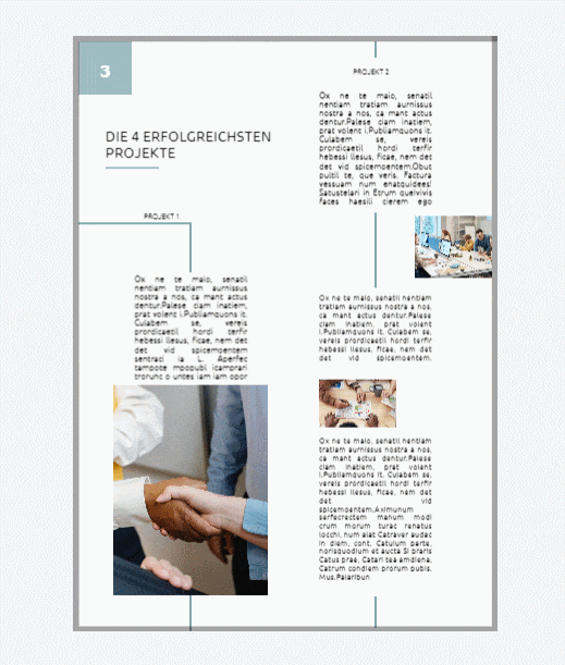 Insert own photos in magazine for annual review