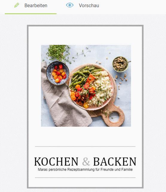 Kochbuch mit eigenen Bildern online gestalten
