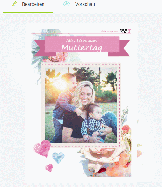 Muttertagszeitung mit eigenen Bildern online gestalten