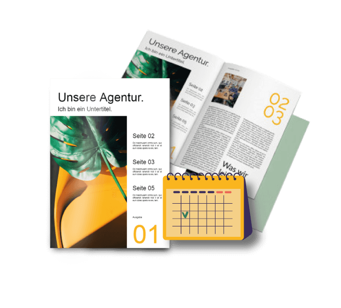 Create your own agency magazine with template