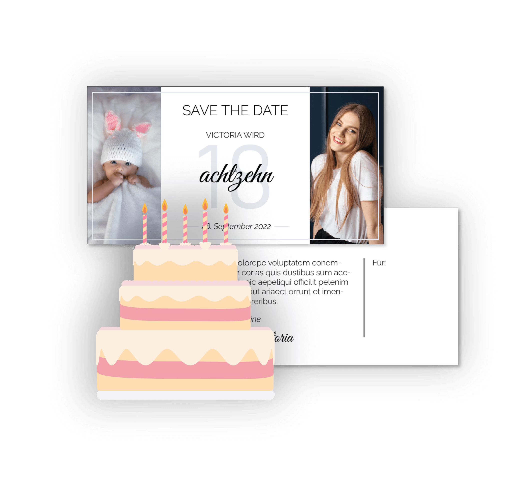 Design 18th birthday invitation card with templates