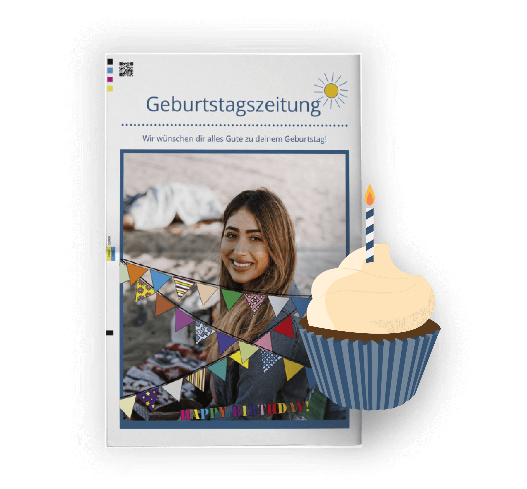 Geburtstagszeitung mit klassischer Vorlage selbst gestalten