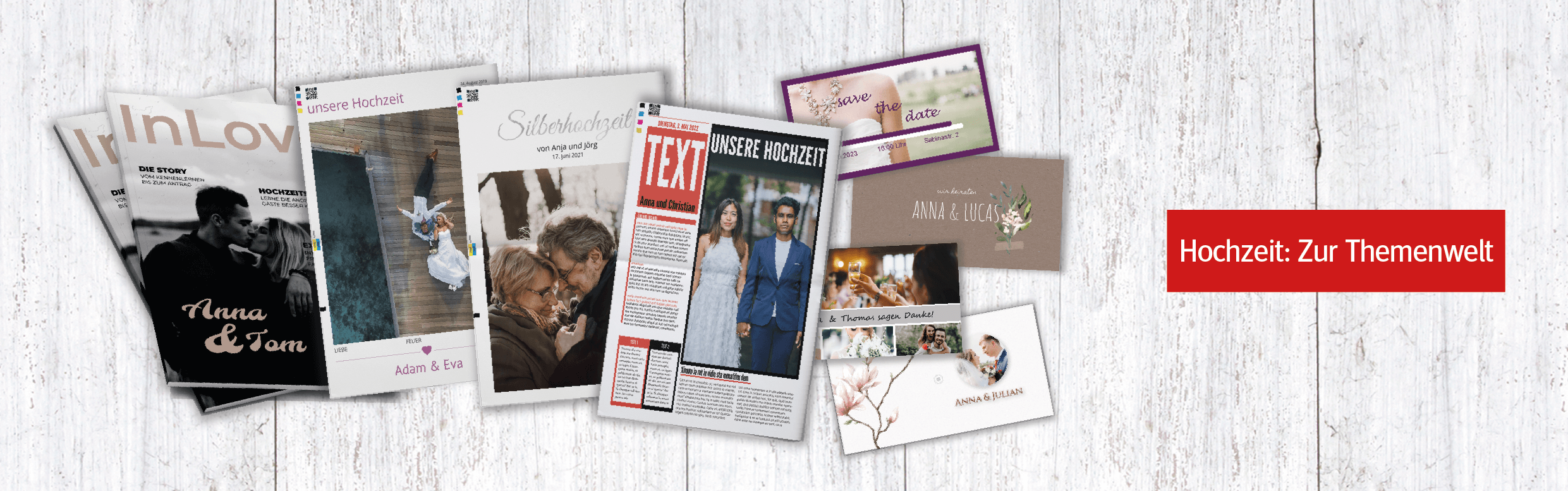 Templates and ideas from the wedding newspaper theme world