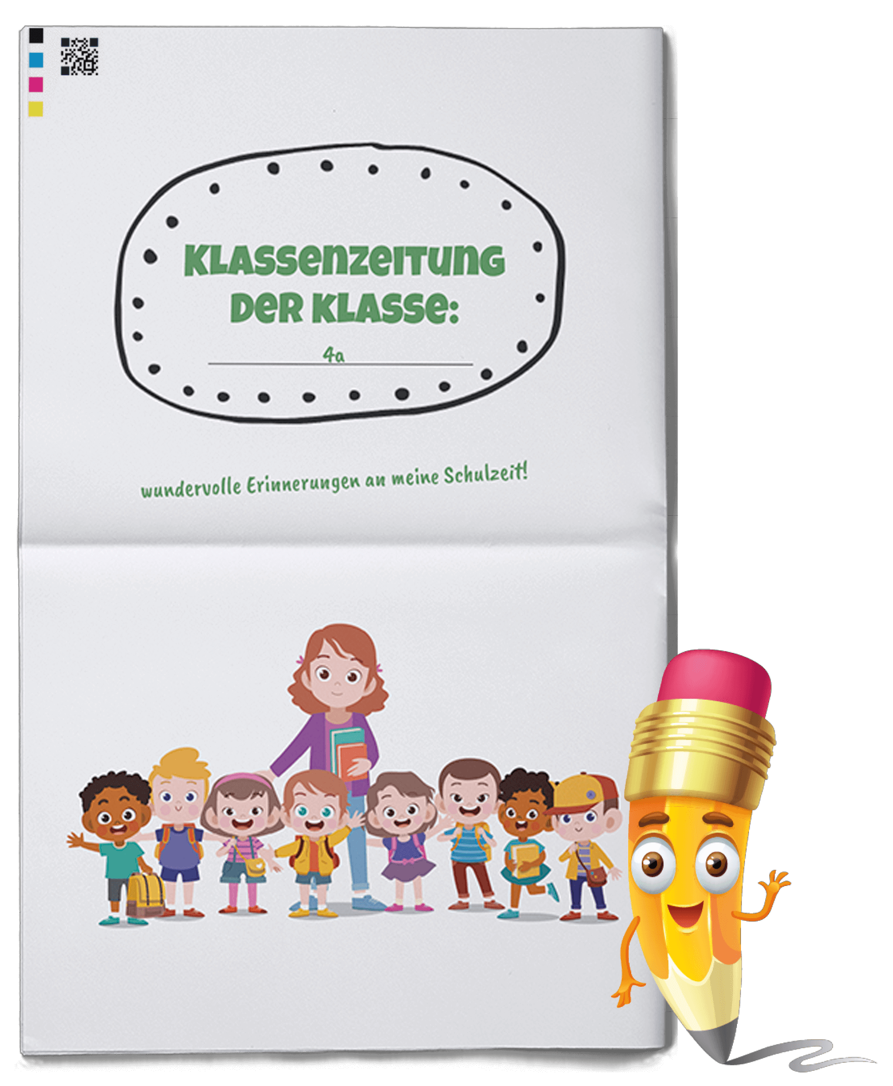 Klassenzeitung für Grundschule mit Vorlage selbst gestalten