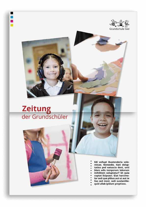 Titelseite für eine Abschlusszeitung zur Grundschule