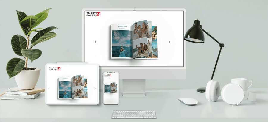 Create a digital photo book online with a page-turning effect