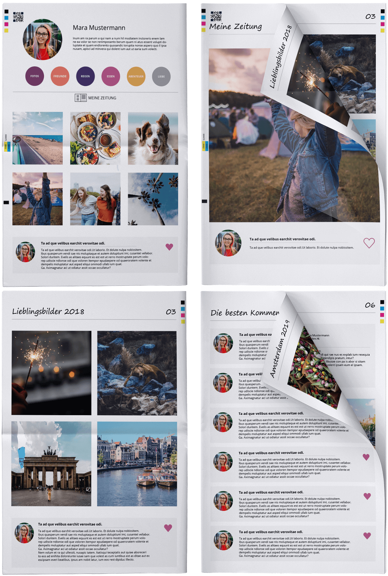 Stylish print templates for Facebook and Instagram photos