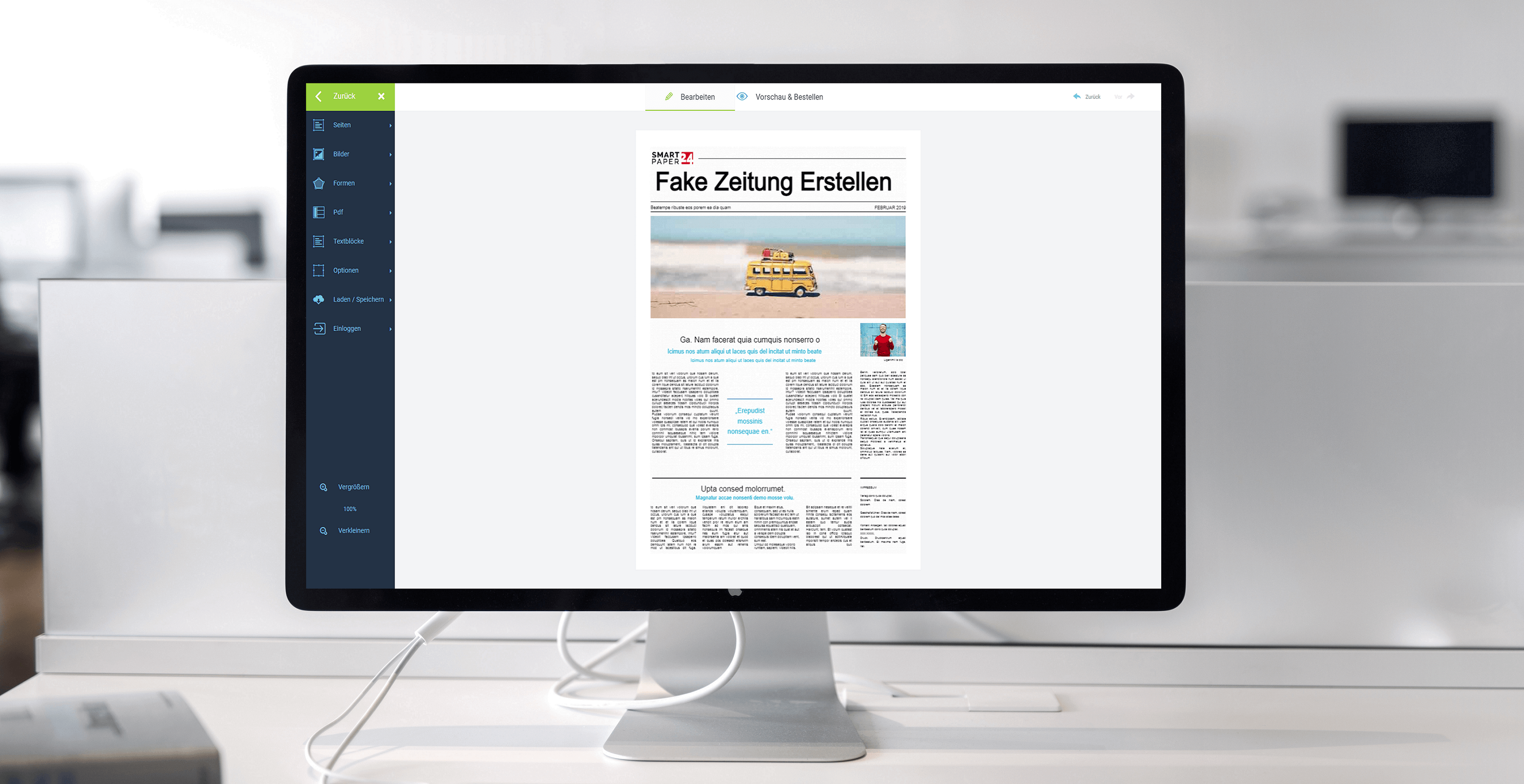 Fake Zeitung online am PC selbst erstellen