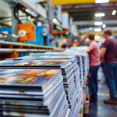 Farbenfrohe Festschriften in Druckerei