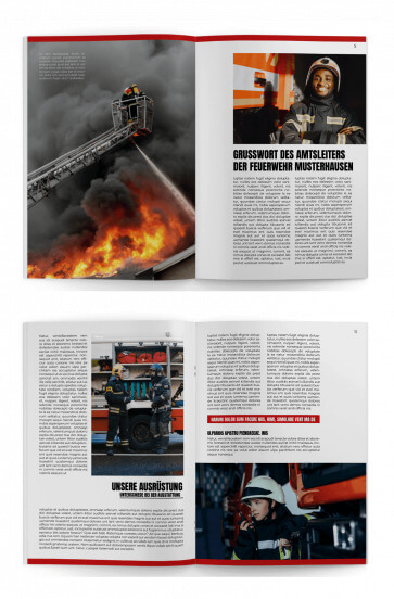 Vorlage mit Beispielen und Ideen für Festschrift einer freiwilligen Feuerwehr