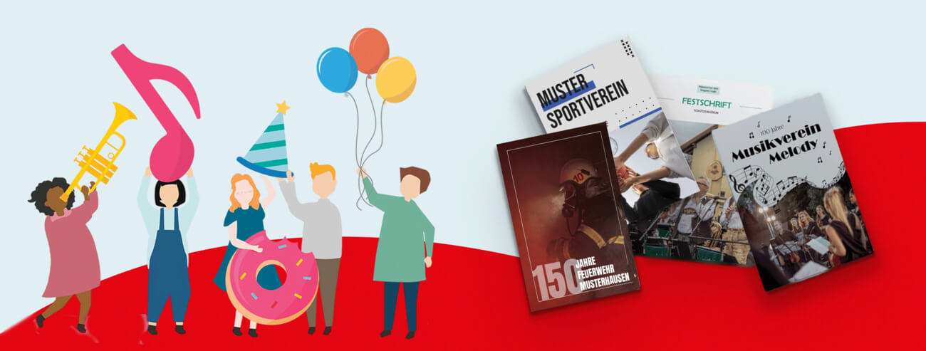 Vorlagen mit Beispielen und Ideen für Festschriften für Vereine
