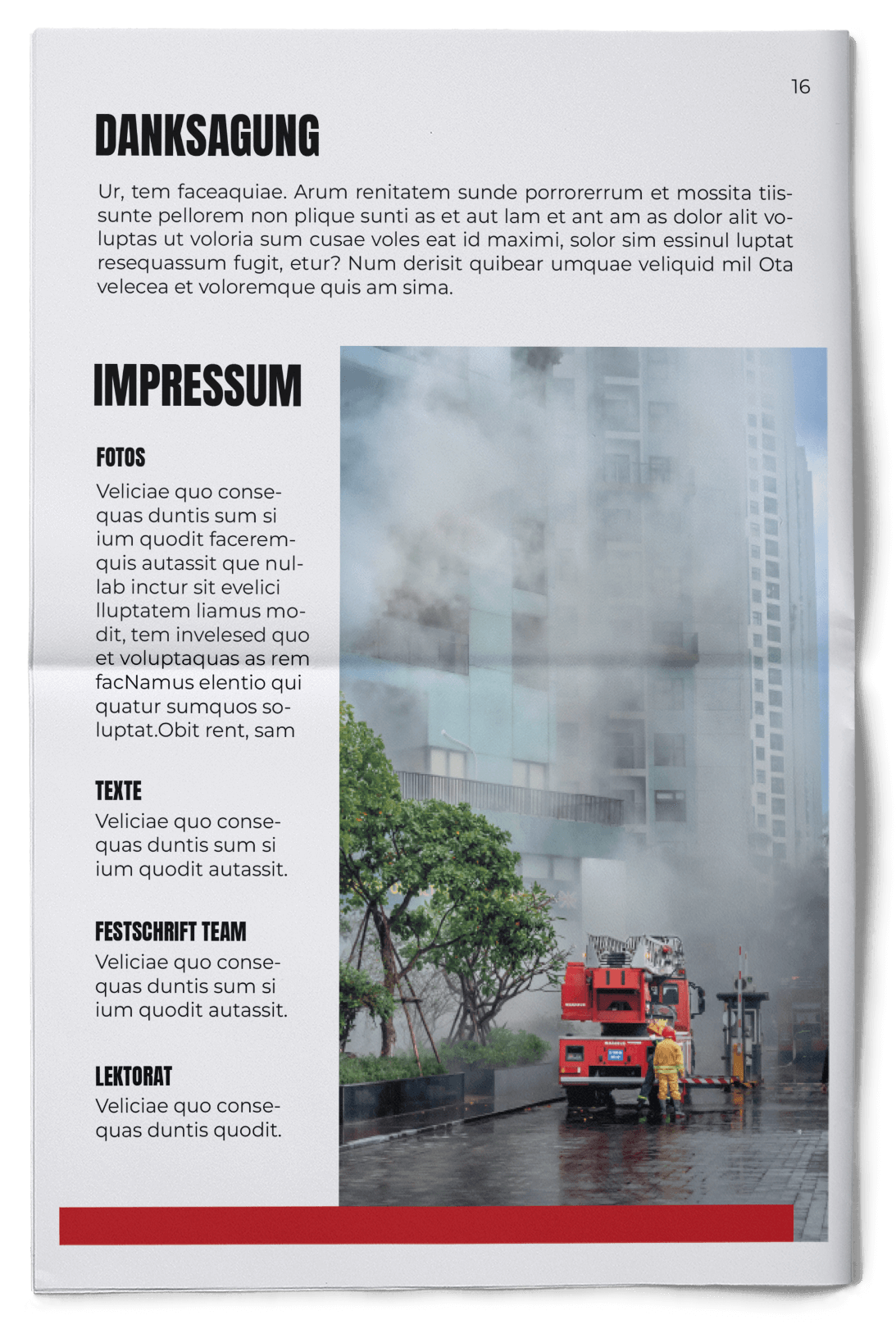 Template for legal notice in a fire brigade newspaper