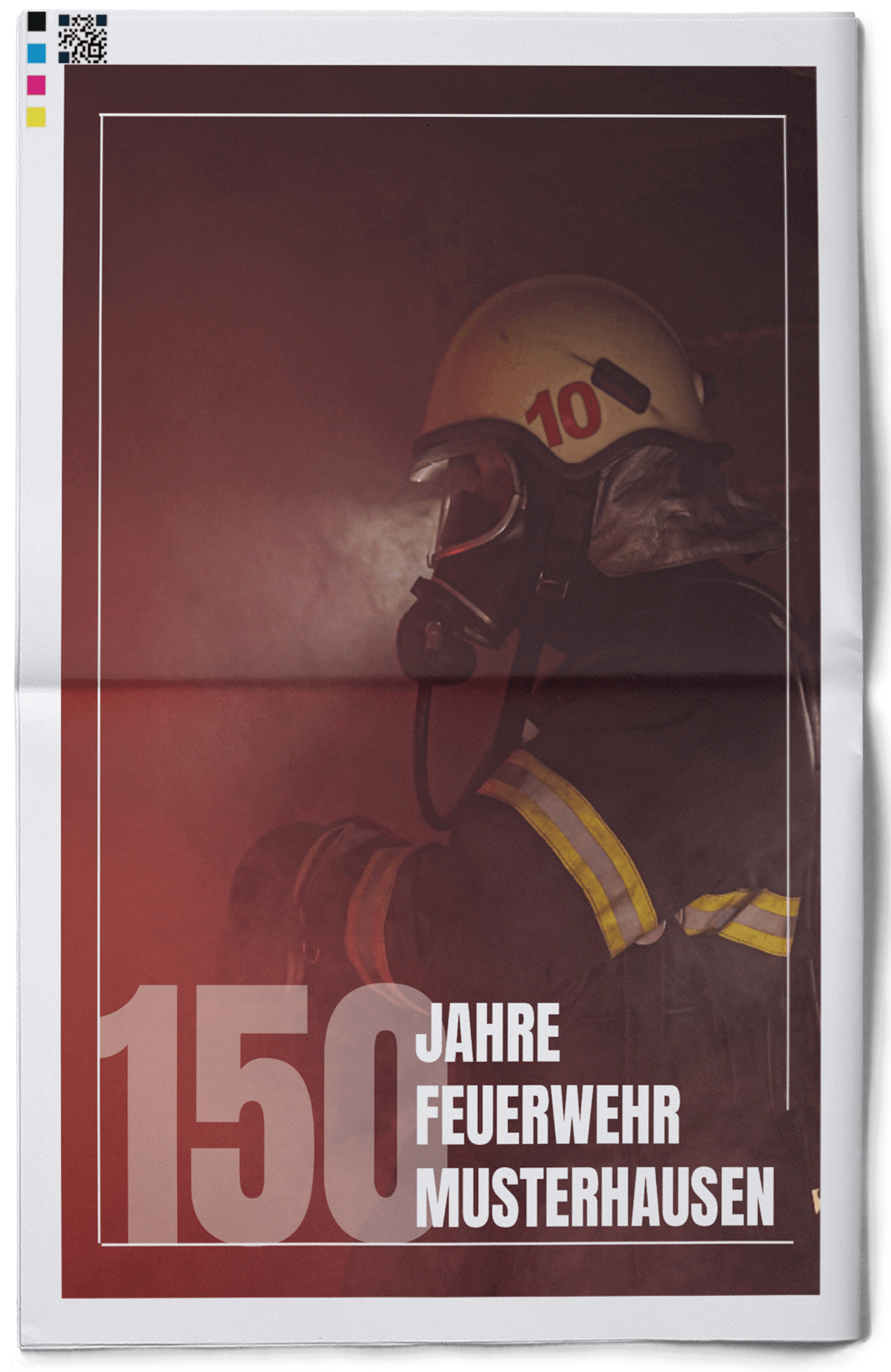 Template for the cover of a fire brigade newspaper