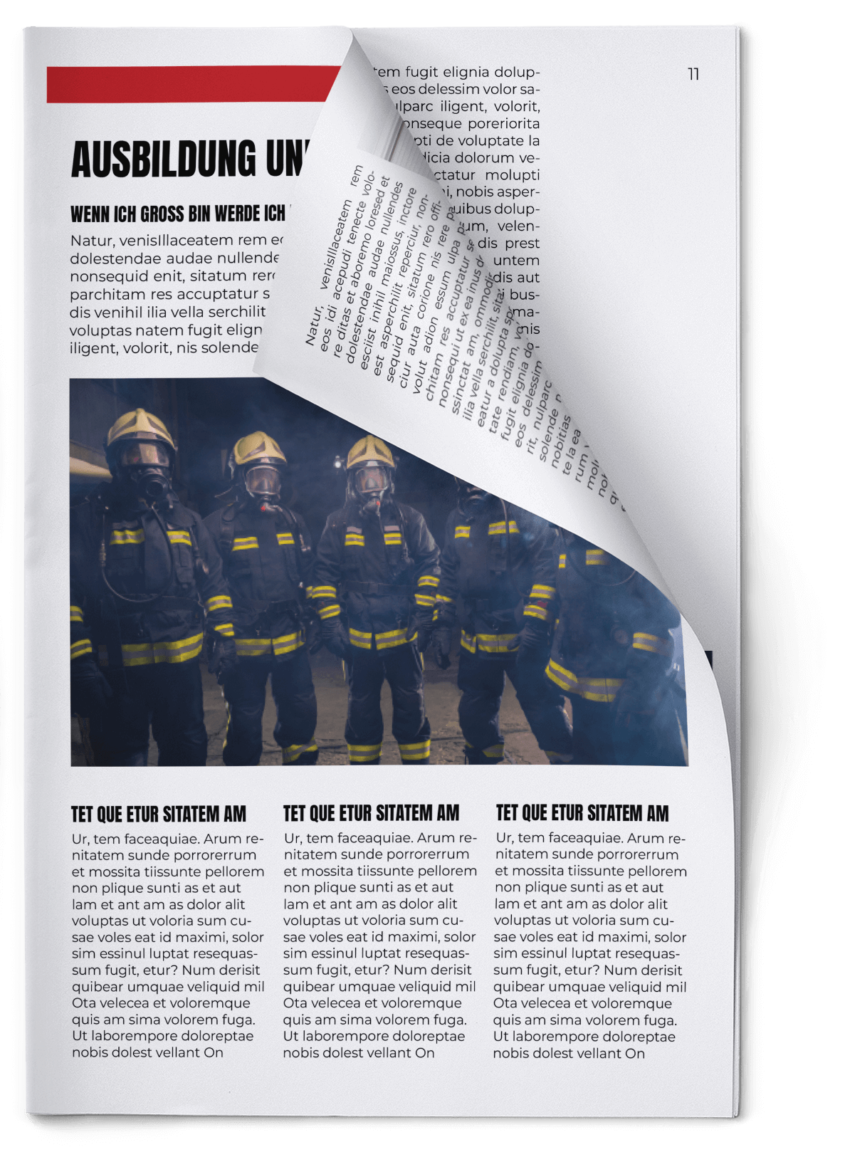 Vorlage einer Festzeitung für die Feuerwehr