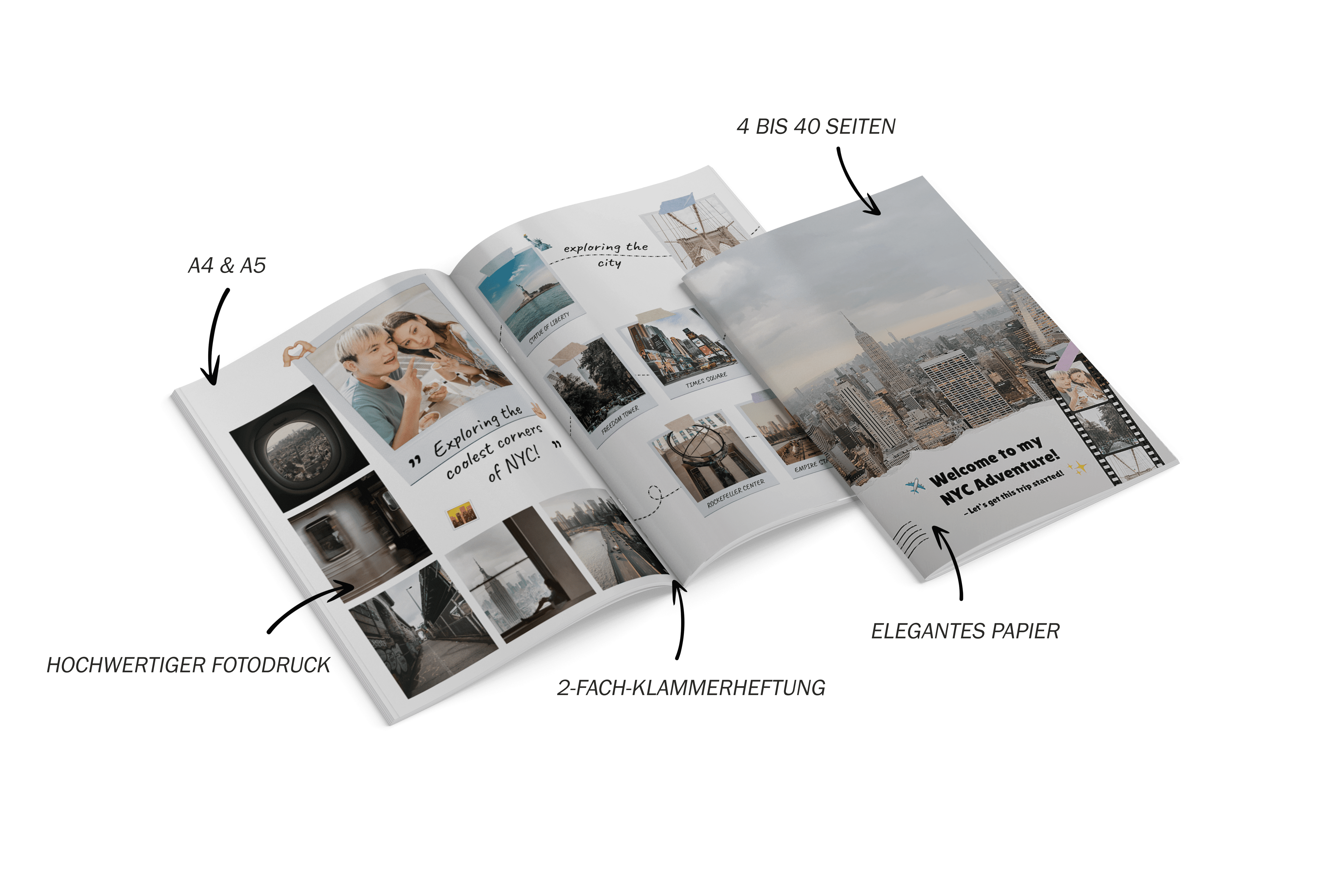 Produktdetails für Fotobuch im A4- und A5-Format
