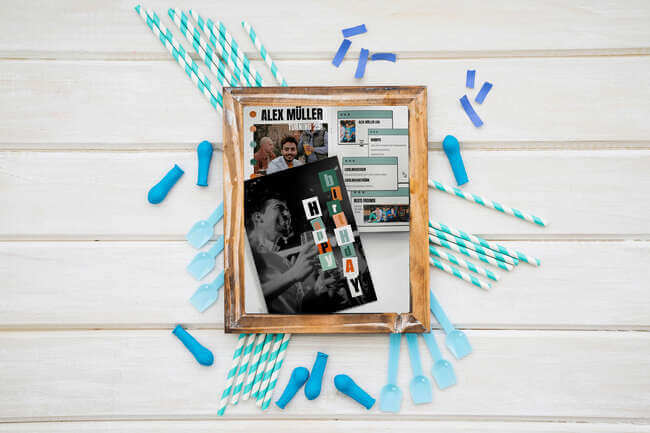 Design and print birthday newspaper with template for boys online