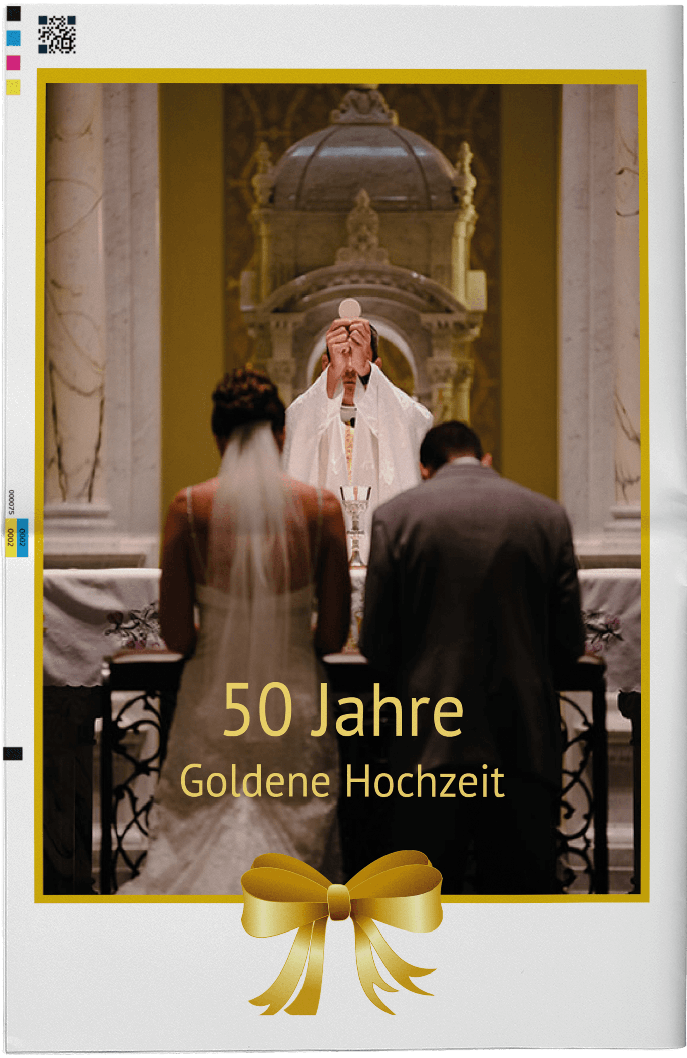 Beispiel für die Titelseite einer Hochzeitszeitung zur Goldenen Hochzeit