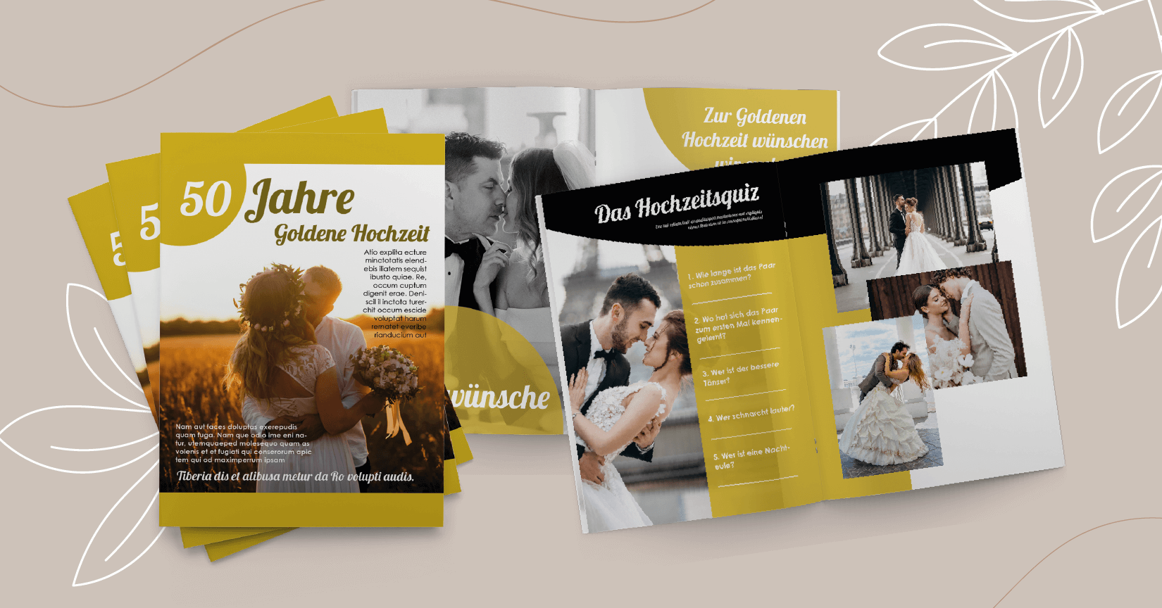 Wedding magazine for golden wedding online design and print