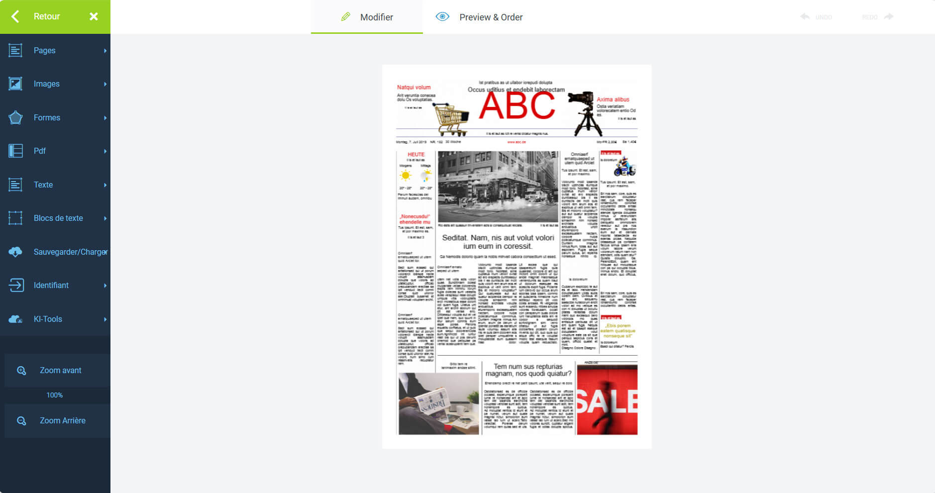 Créer un journal dans le programme en ligne
