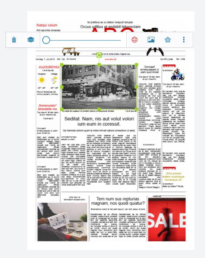 Modifier des photos directement sur la page du journal