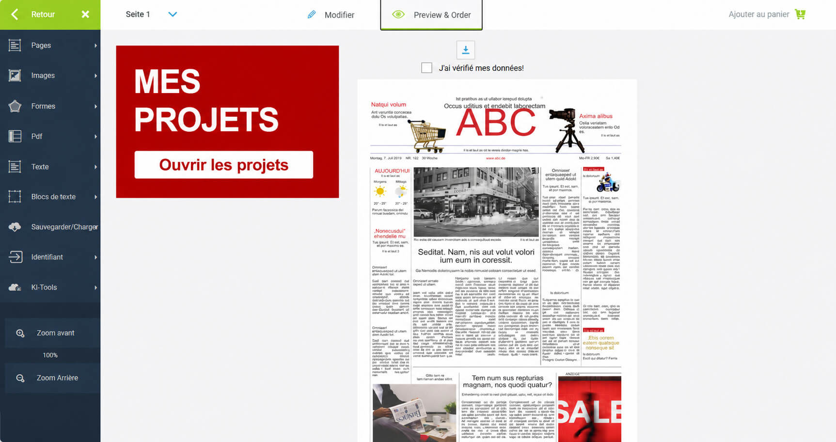 Liste de projets pour journaux