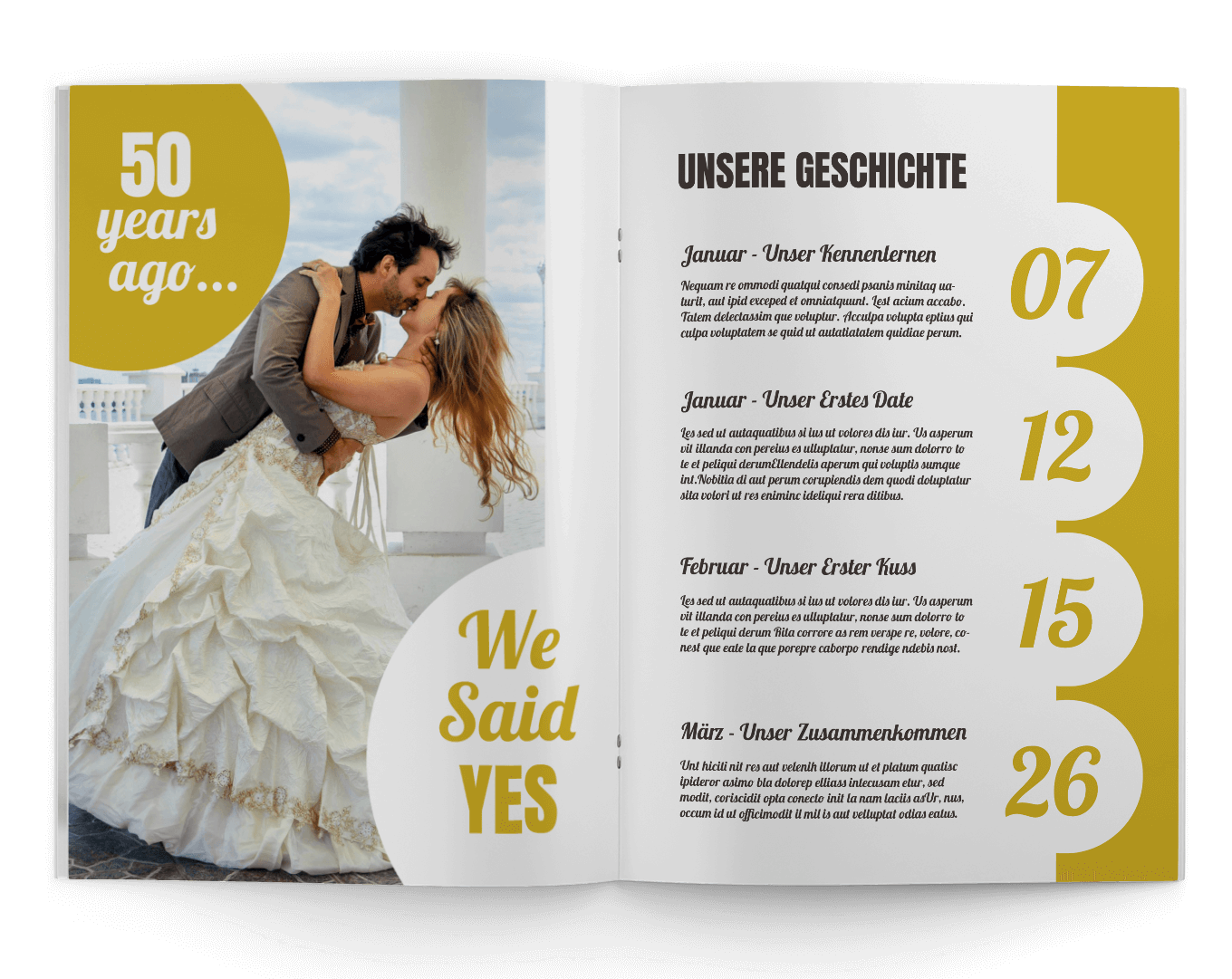 Golden Wedding Magazine Chronicle Template