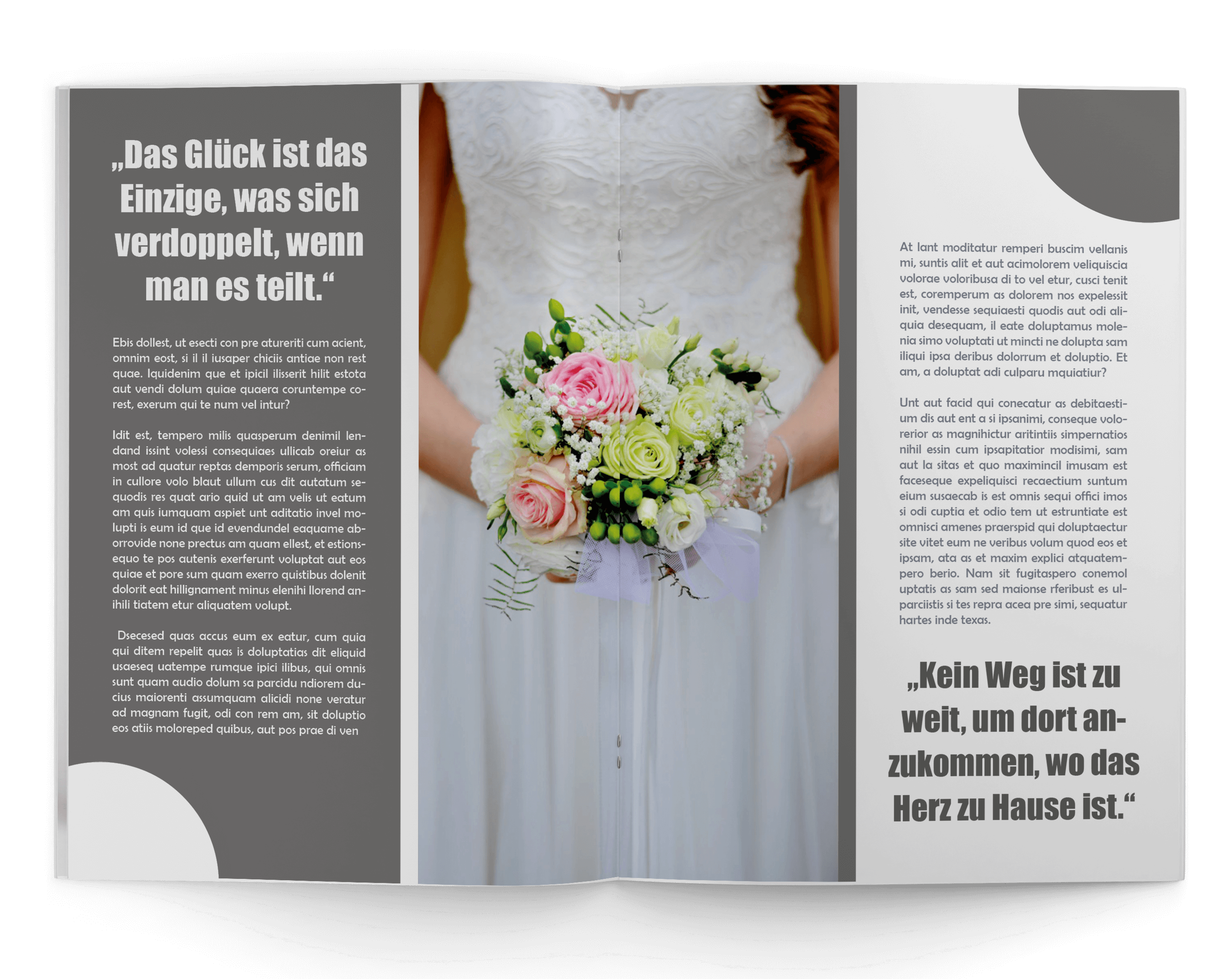 Silver Wedding Magazine Quote Template