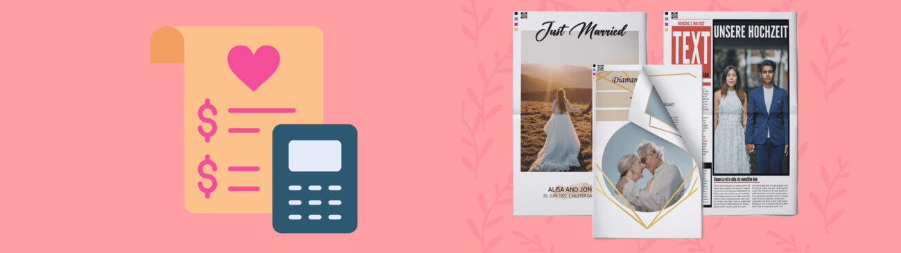 Kosten für Hochzeitszeitung berechnen
