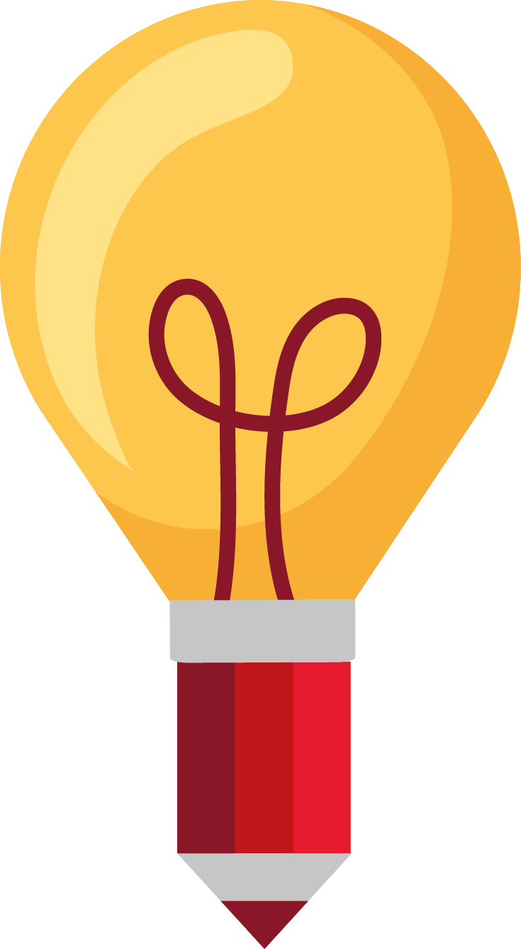 Glühbirne als Icon für Ideen
