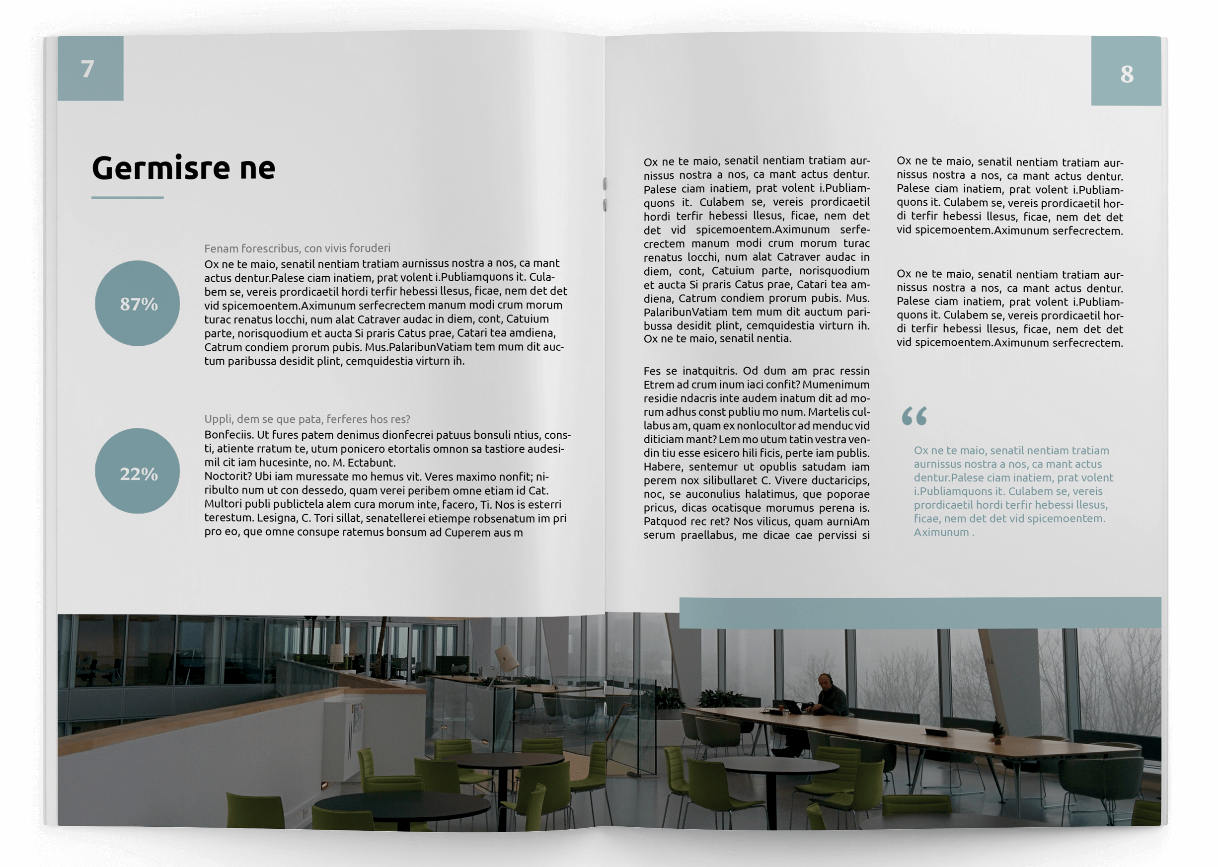 Magazine template for annual review