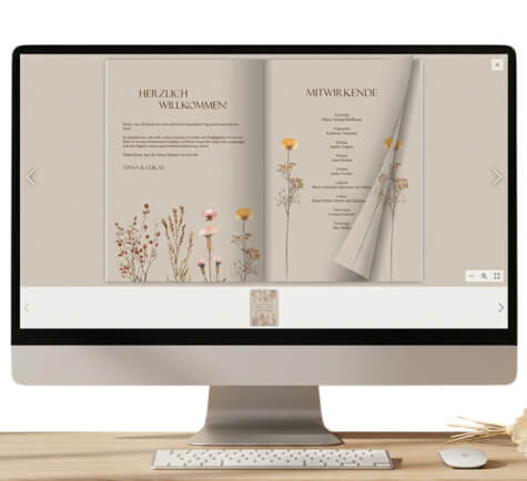 Kirchenheft Hochzeit Blumenstil entdecken Vorlagen für florales Kirchenheft Hochzeit entdecken