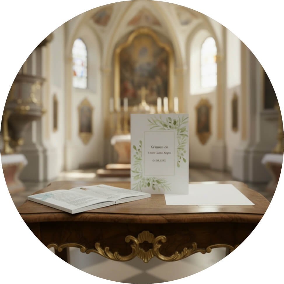 Kirchenheft für die Kommunion online erstellen und drucken
