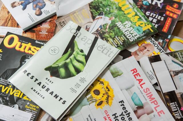 Individual magazines with different themes and designs