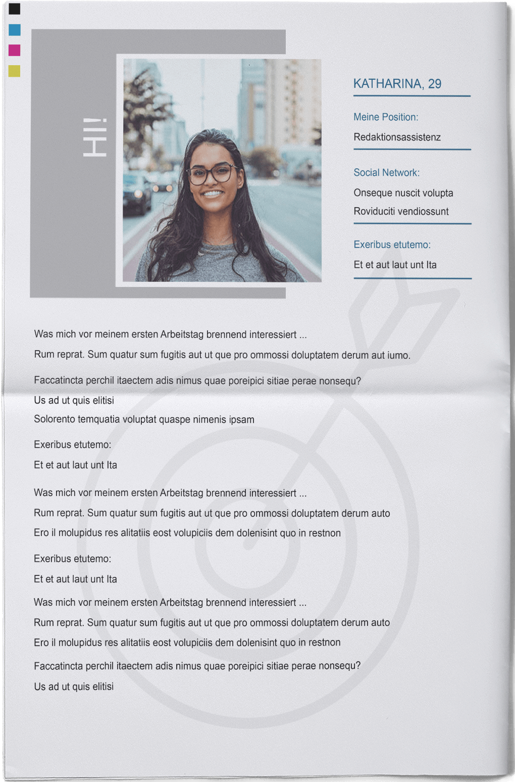 New employee and colleague introduction newspaper template