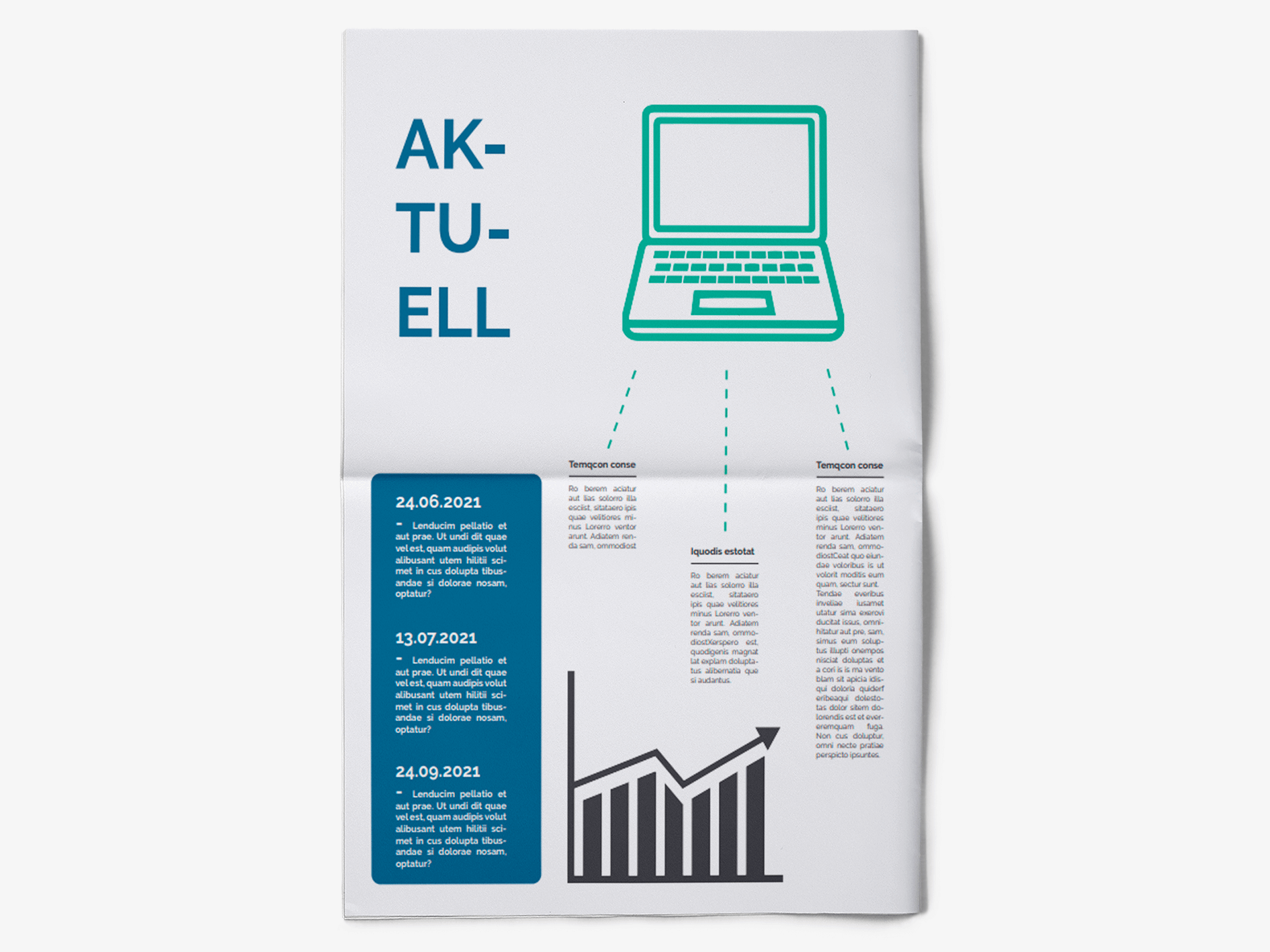 Créer soi-même la première page d'un vrai journal d'entreprise