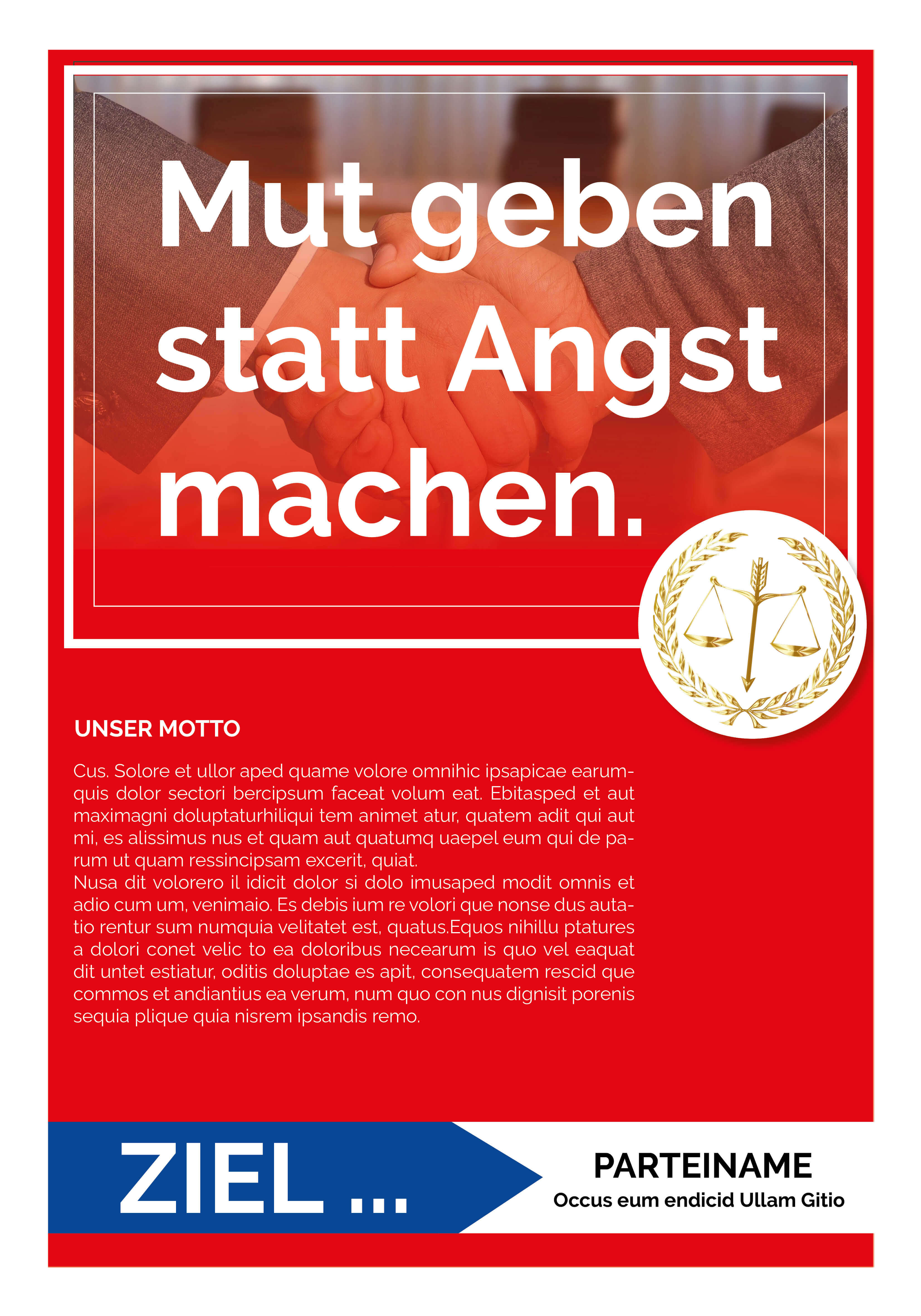 Moderne Parteizeitung als Wahlwerbung gestalten