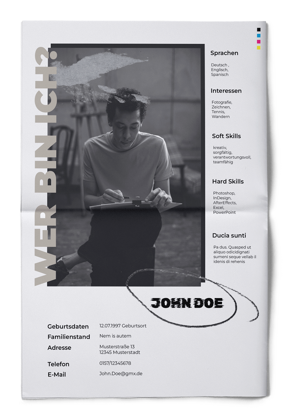 Portfolio with profile template