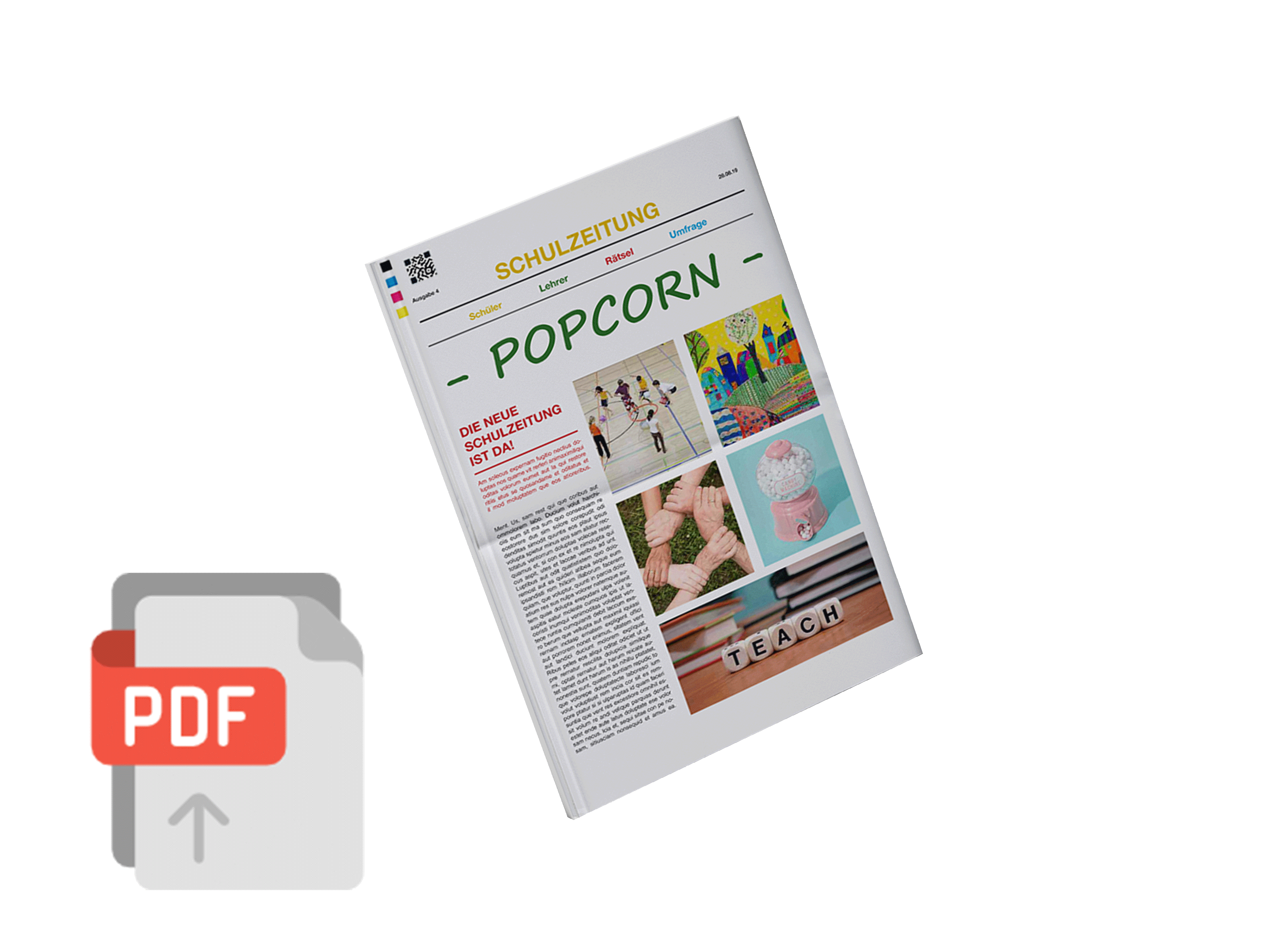 Print your own PDF as a real school newspaper
