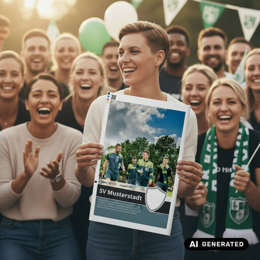 Aktiver Sportler und Zuschauer mit eigener Vereinszeitung