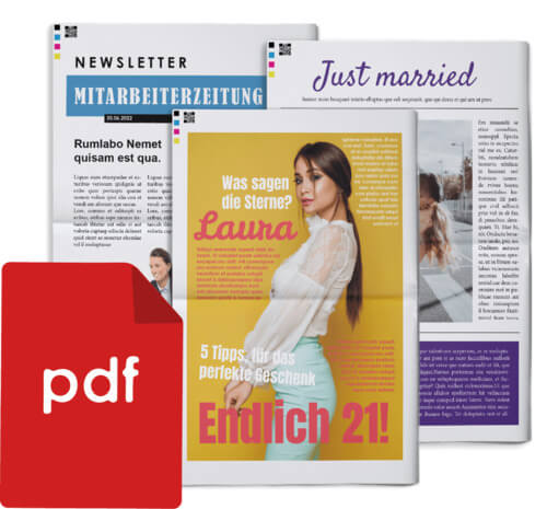 PDF-Upload für digitalen Zeitungsdruck
