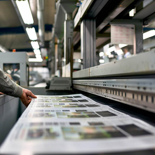 Produktion von Probedruck für individuelle Zeitungen