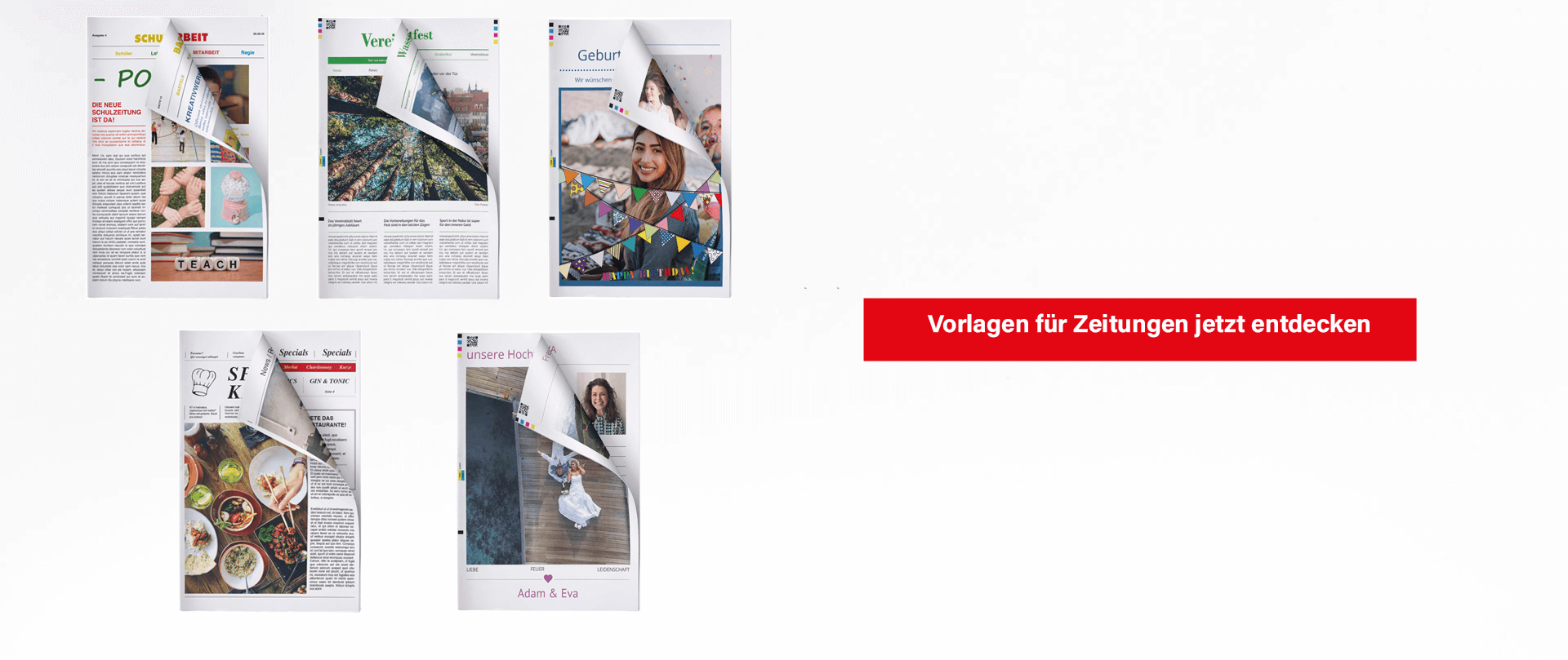 Discover templates for creative fake newspapers in webshop