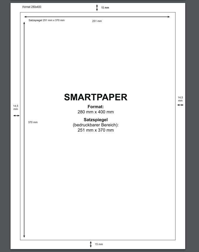 Format für Zeitung in Kleinauflage