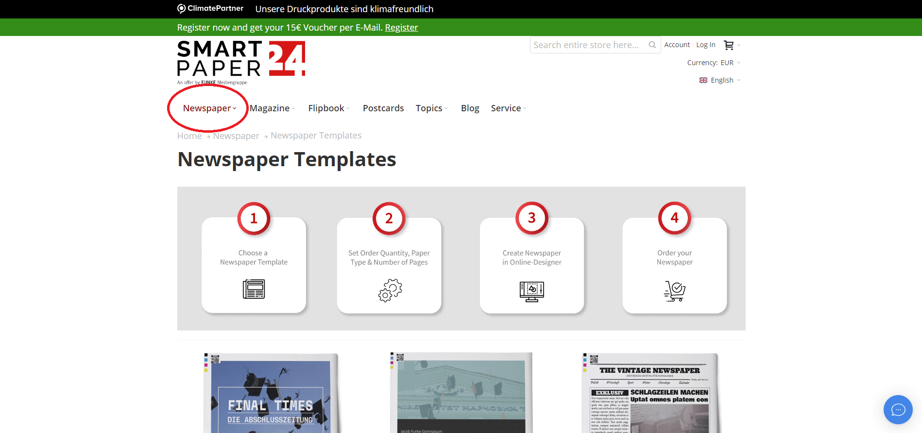 how to make a newspaper - step 1