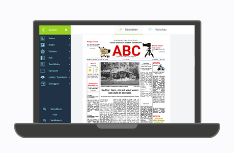 Zeitung online gestalten und auf Zeitungspapier drucken