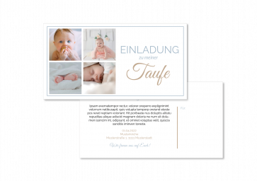 Christening card "Start into life"