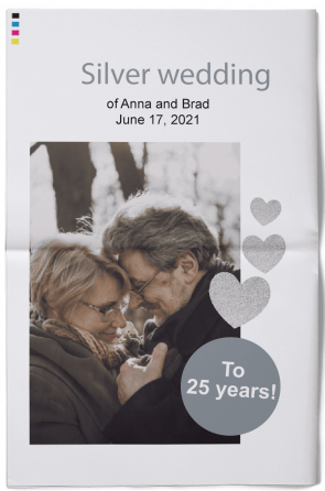 Silver Wedding Newspaper