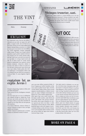 Gazeta w stylu vintage