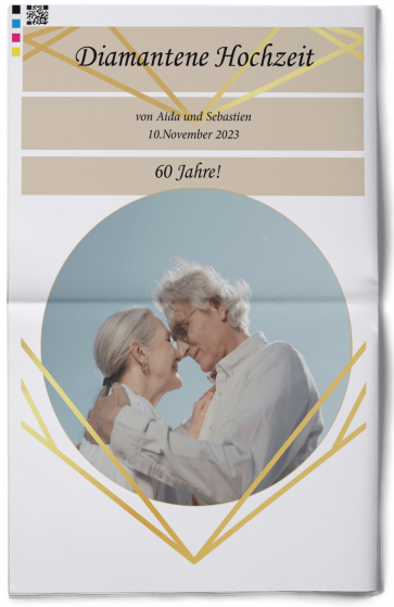 Diamantene Hochzeitszeitung gestalten