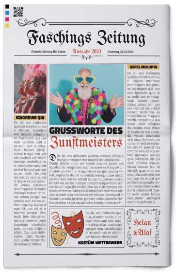Faschingszeitung gestalten